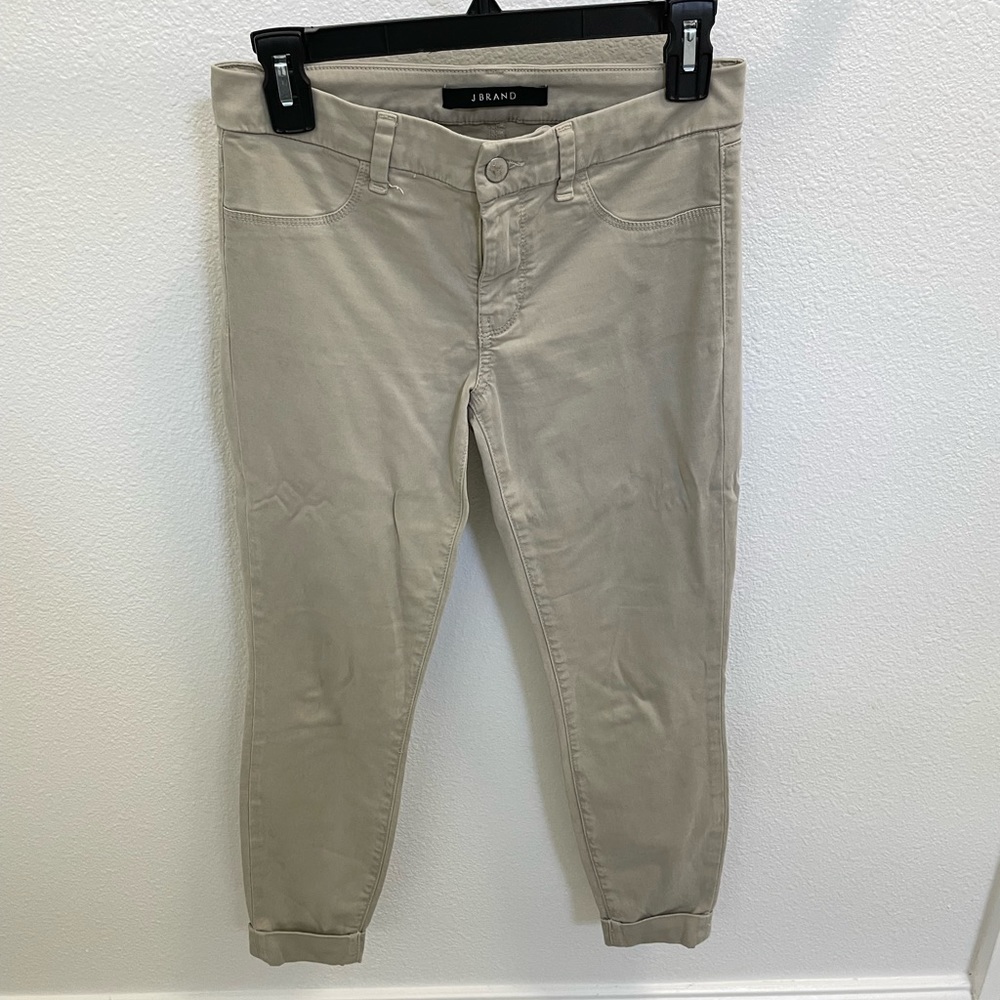 J Brand Anja Cuffed Pant - biscuit